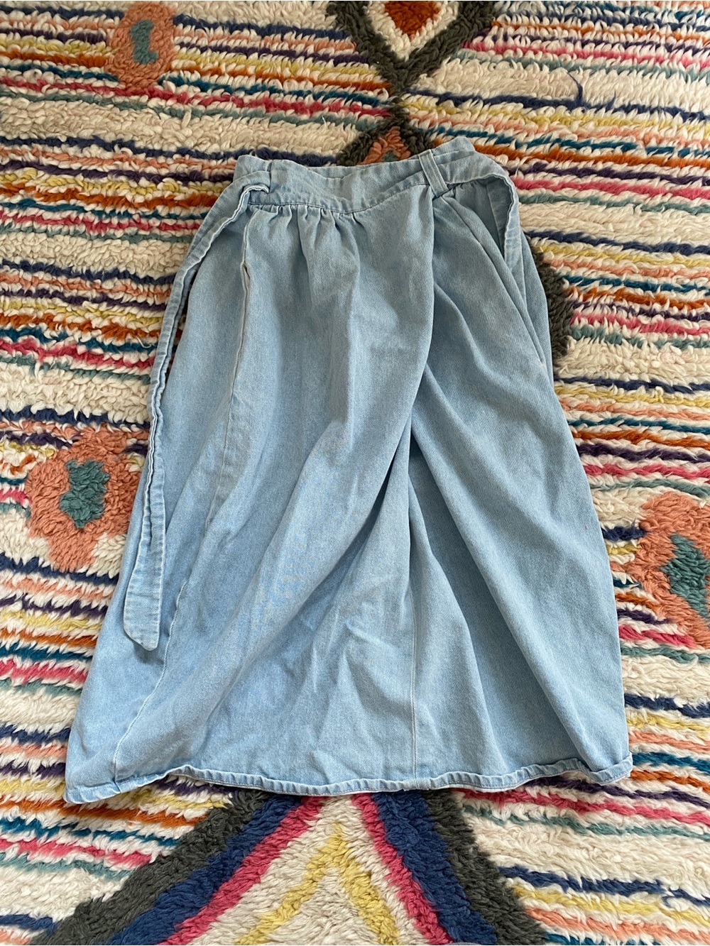 Aliyah Wanek Light Blue Denim Wrap Skirt